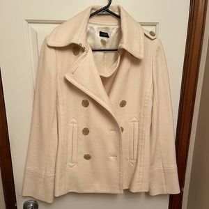 J. Crew Women’s Cream Peacoat, M
